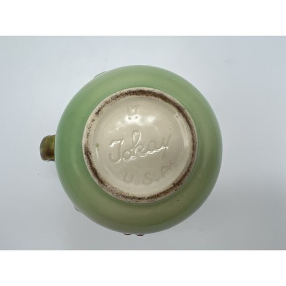 Hull Pottery Tokay Tuscany Pink & Green Grape Pattern Creamer Pitcher 3.5” USA - Picture 11 of 11